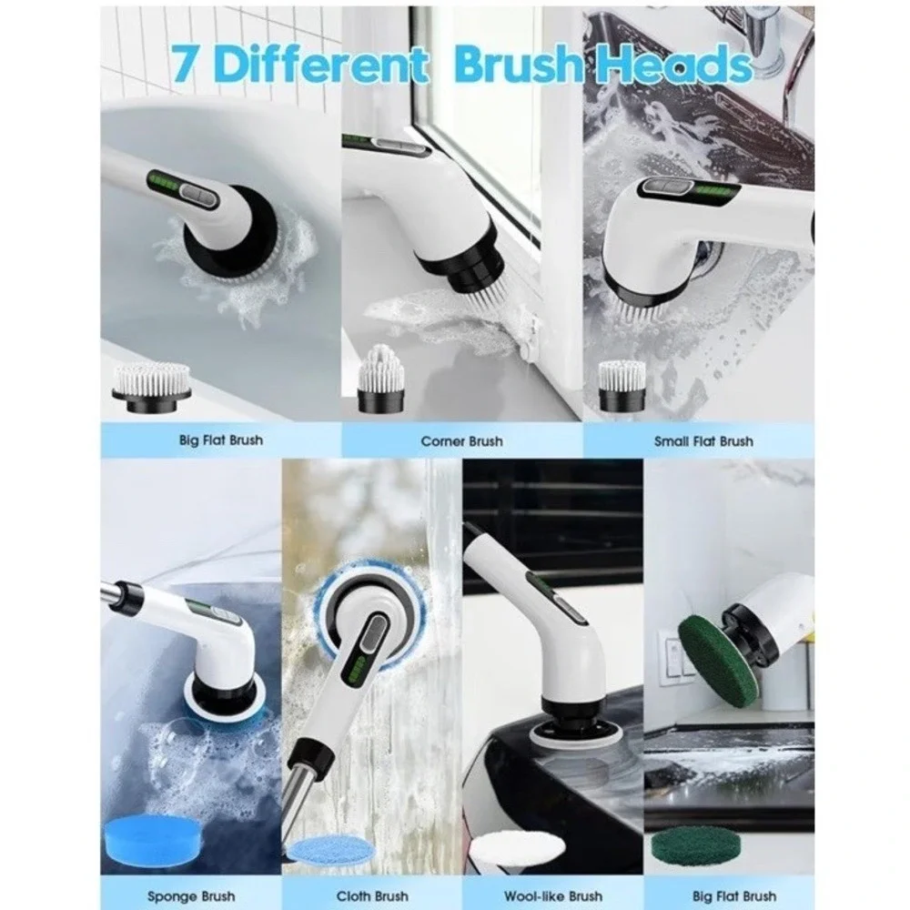 9 In 1 Electric Cleaning Brush Wireless Expandable